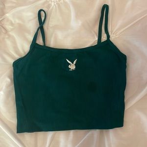 Playboy cropped tank, SMALL stain